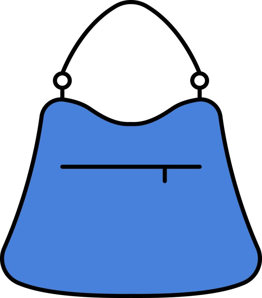 weiblich Handtasche Symbol im Blau Farbe. vektor