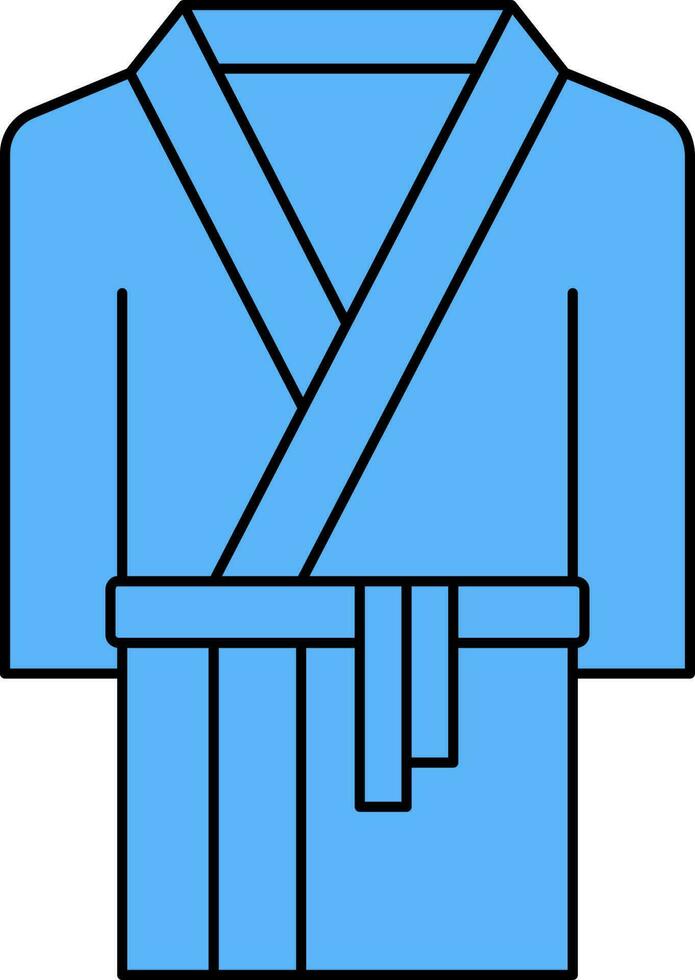 Illustration von Bademantel Symbol im Blau Farbe. vektor