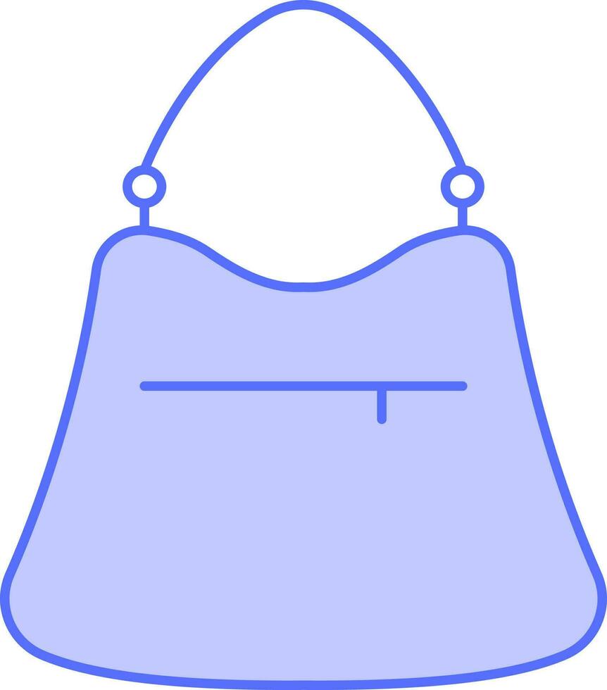 weiblich Handtasche Symbol im Blau Farbe. vektor