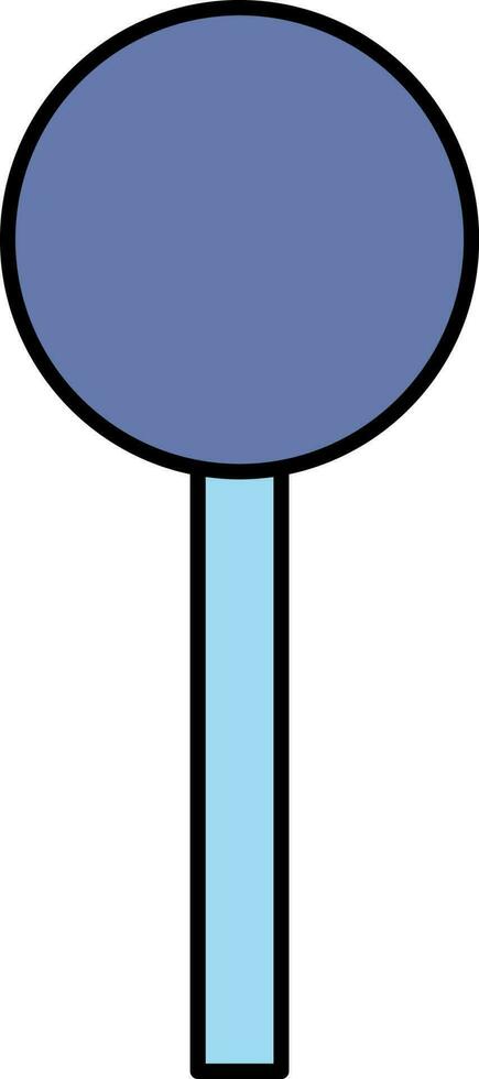 Lutscher Symbol im Blau Farbe. vektor