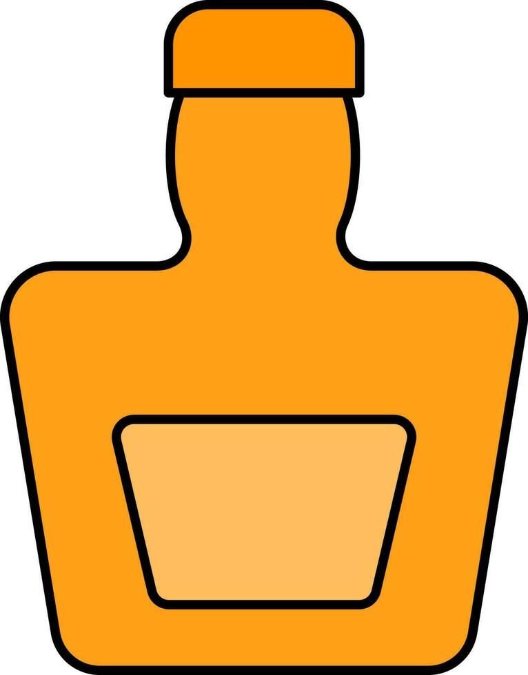 vektor illustration av brandy flaska ikon i gul Färg.