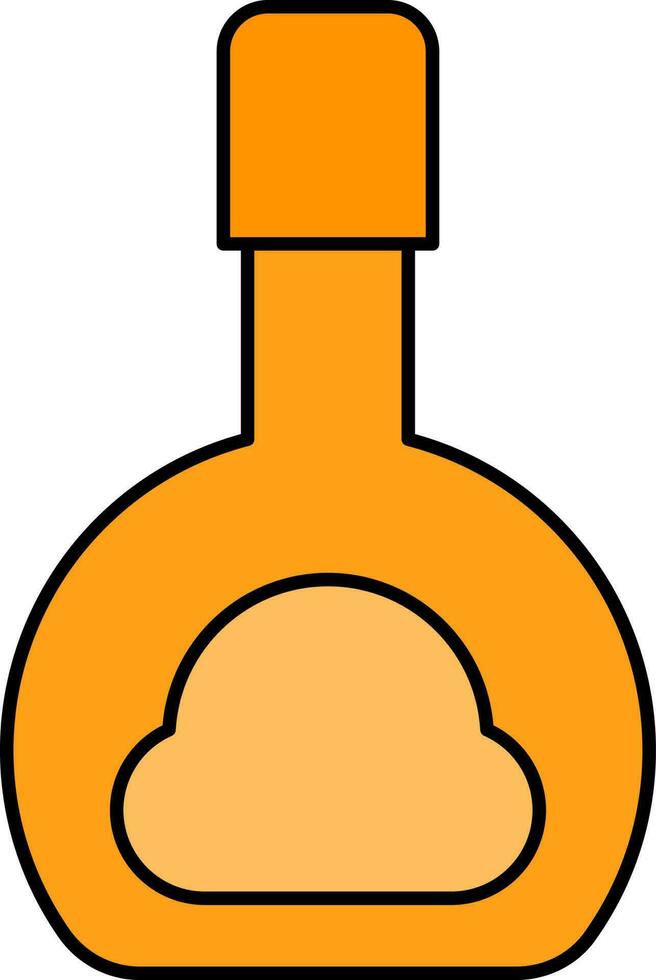 Bourbon Flasche Symbol im Gelb Farbe eben Stil. vektor