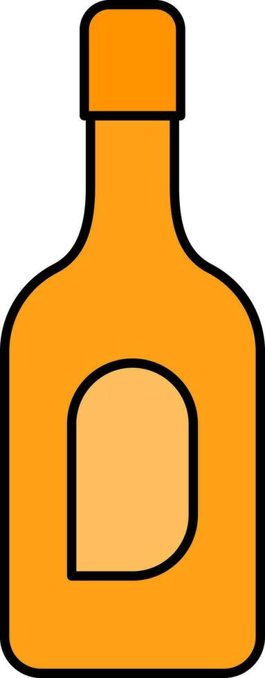 isoliert Gelb Farbe Bier Flasche Symbol. vektor