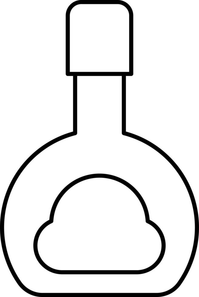 Bourbon Flasche Symbol im schwarz Linie Kunst. vektor