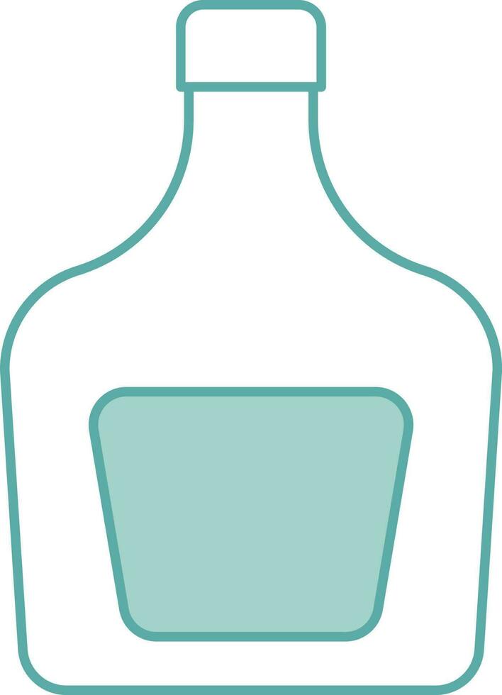 isoliert Whiskey Flasche Symbol im Grün und Weiß Farbe. vektor