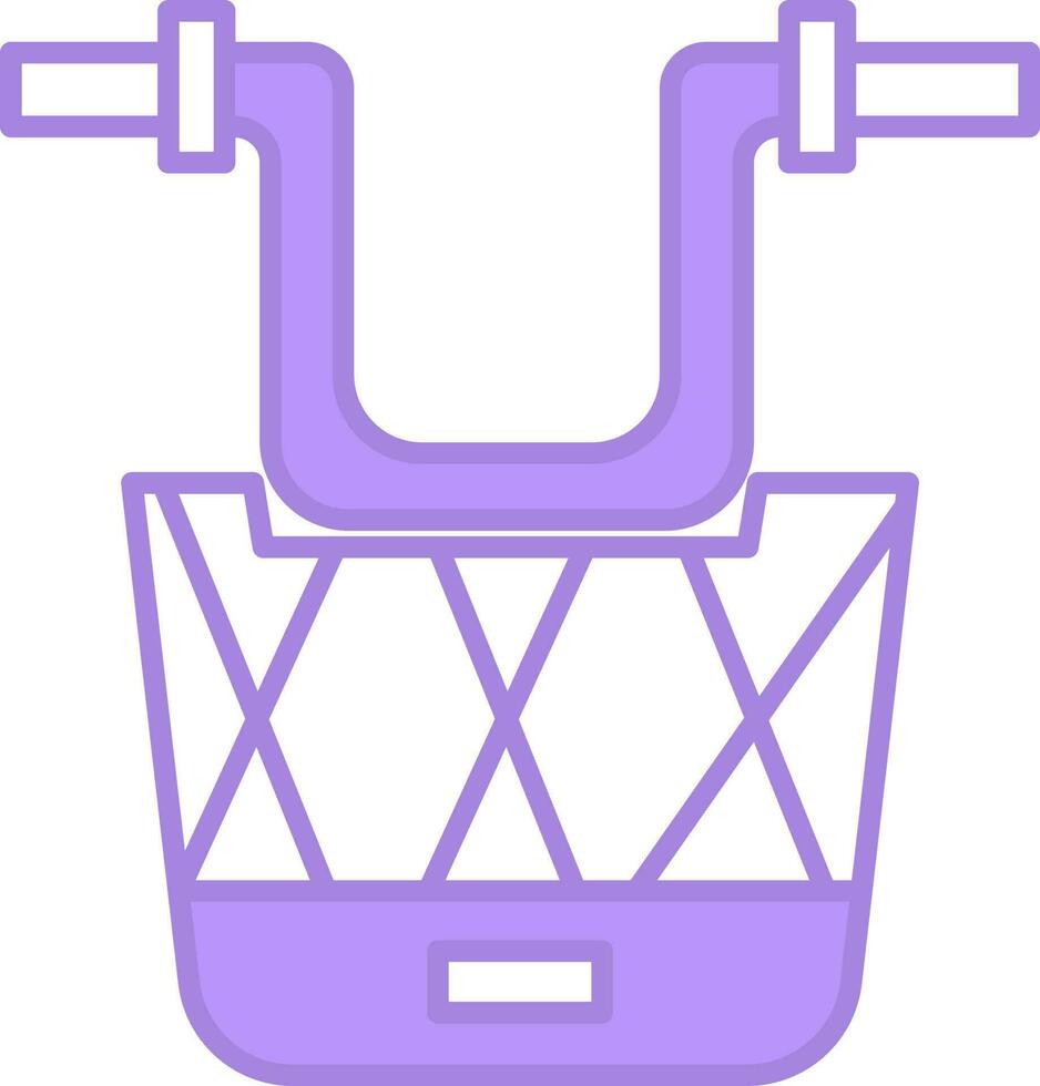 Illustration von Fahrrad Korb Symbol im eben Stil. vektor