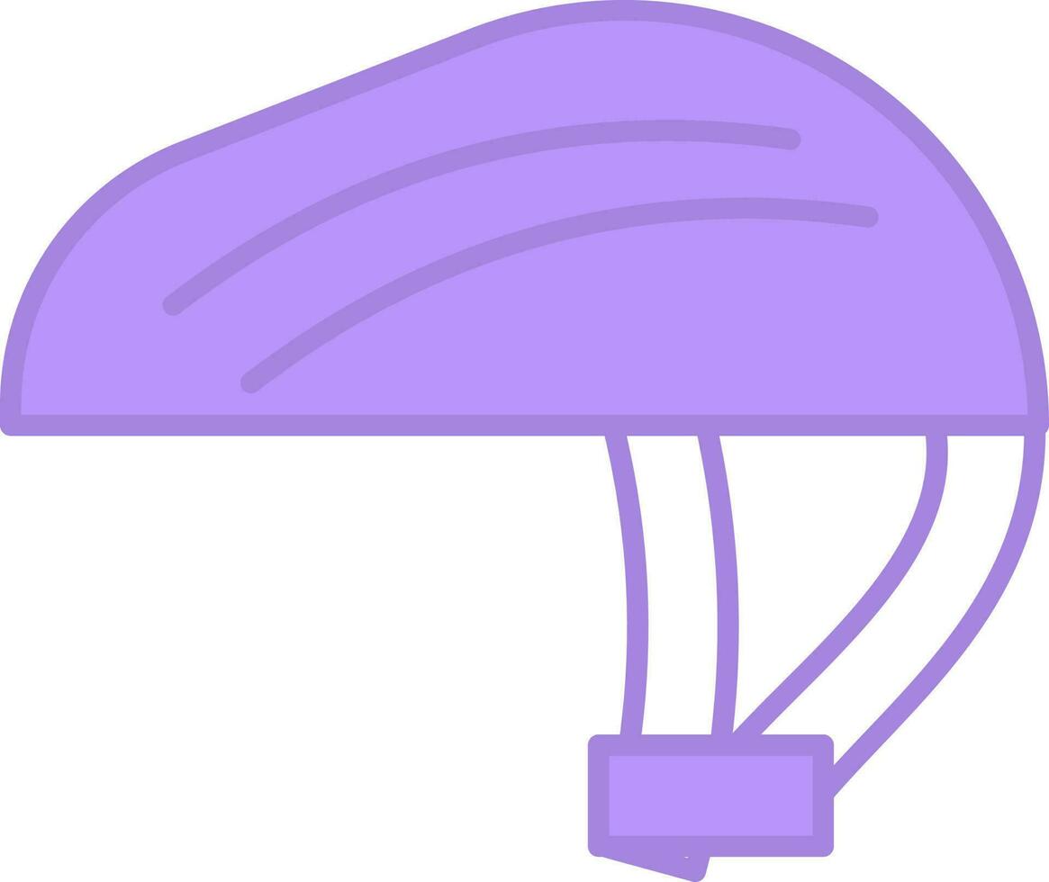 Illustration von Fahrrad Helm Symbol im lila Farbe. vektor