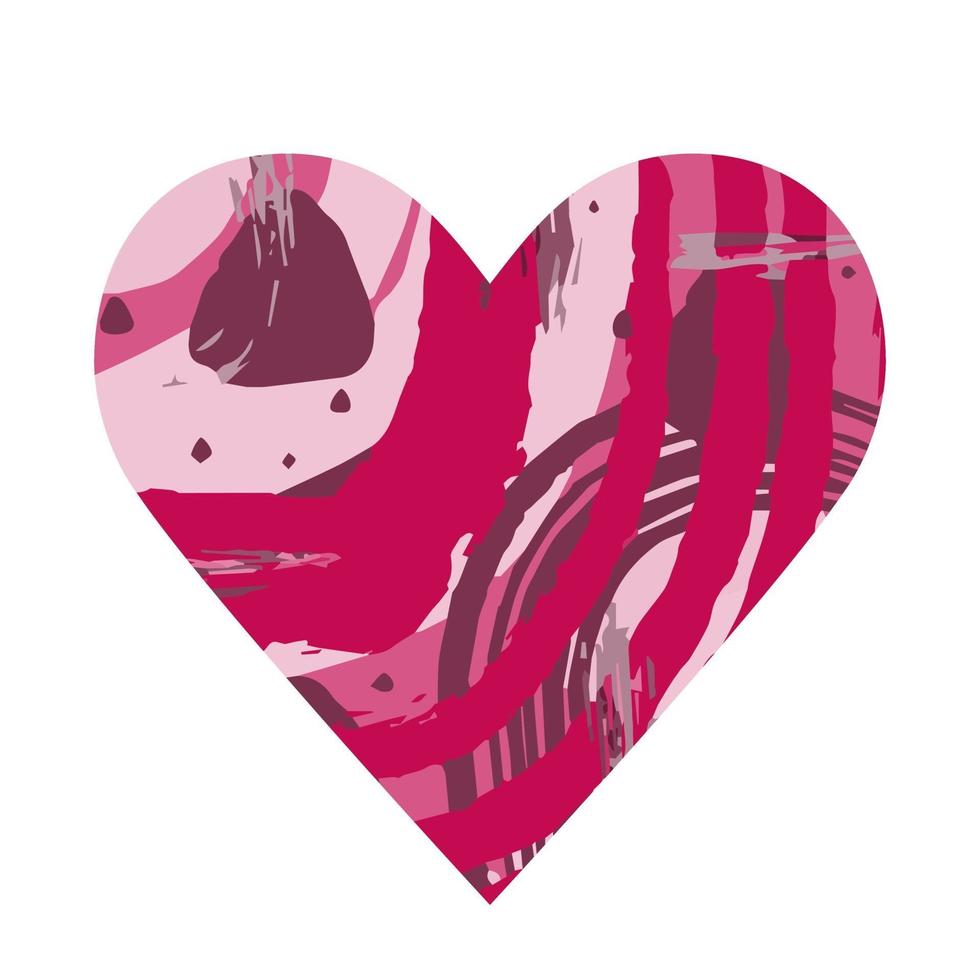 abstrakt hjärta. röd abstrakt silhuett i form av ett hjärta. design för alla hjärtans dag, bröllop, medicin. vektor illustration