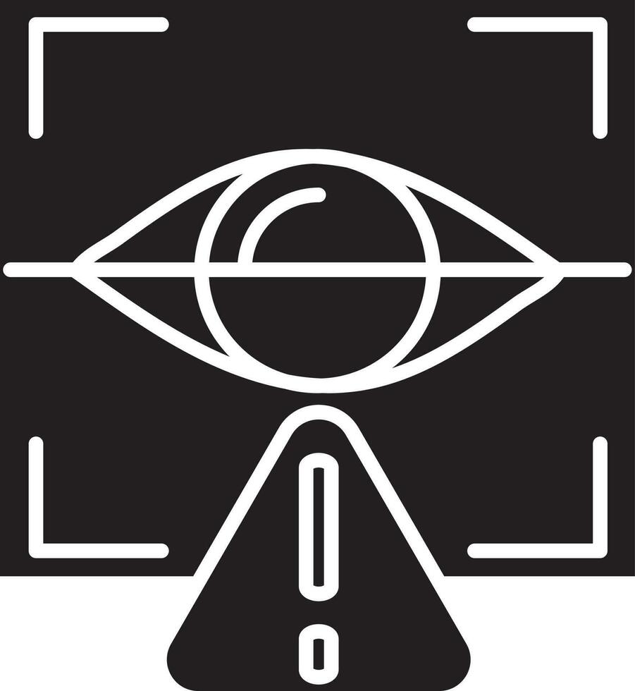 falsch Retina Anerkennung Symbol. vektor