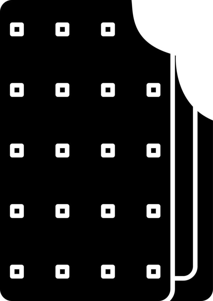 platt stil grädde kex ikon i svart och vit Färg. vektor