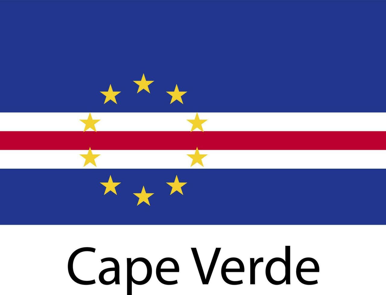 National Flagge Symbol Kap verde vektor