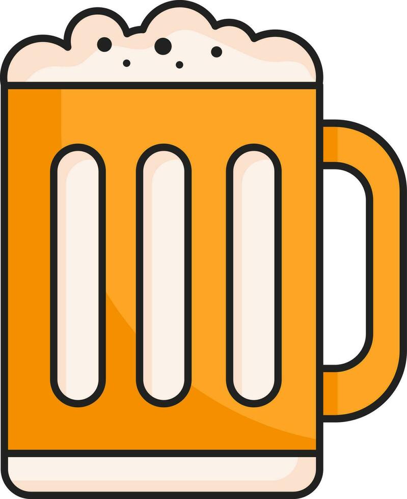 isoliert Bier Becher Symbol im Orange Farbe. vektor