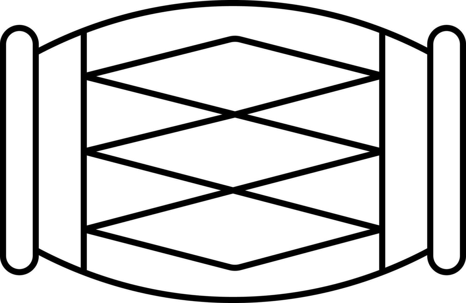 isoliert Musical Trommel Symbol im Linie Kunst. vektor