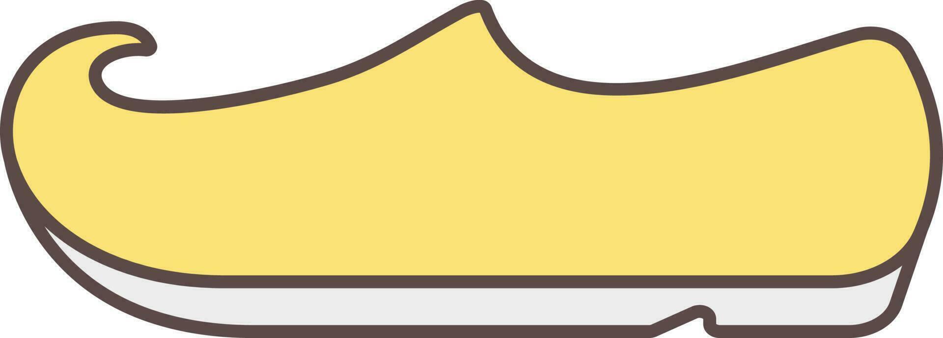 gul traditionell skor platt ikon. vektor