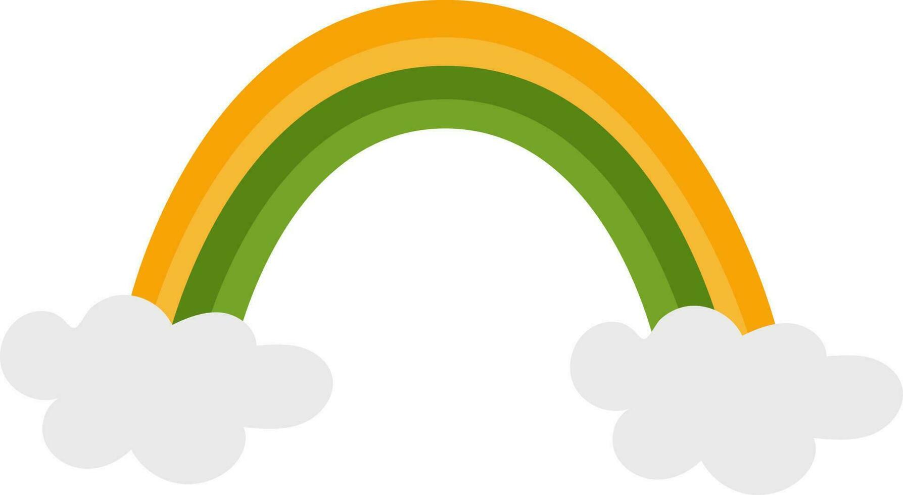 eben Stil Regenbogen Wolke bunt Symbol. vektor