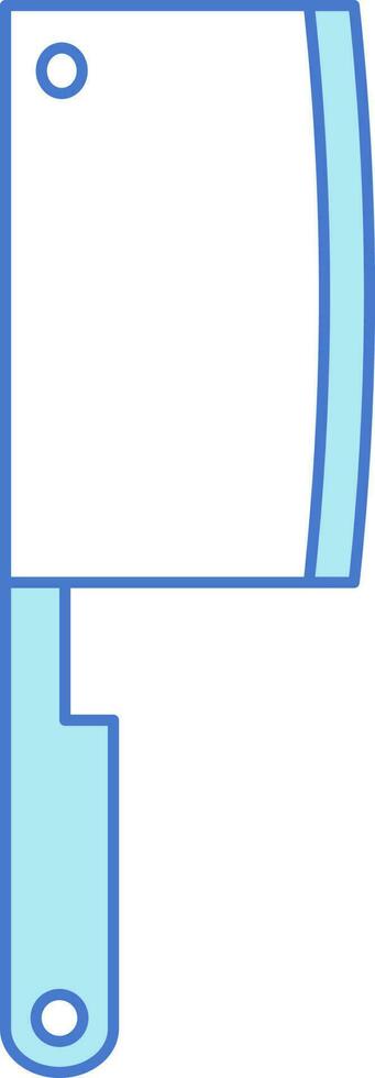 köttyxa ikon i blå och vit Färg. vektor