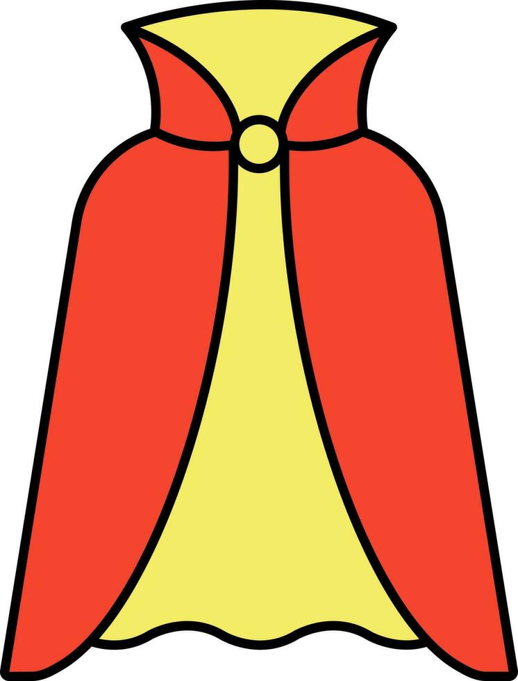Illustration von schick Kap oder Mantel Symbol im eben Stil. vektor