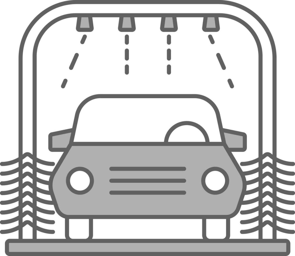 automatisk bil tvätta ikon i grå och vit Färg. vektor
