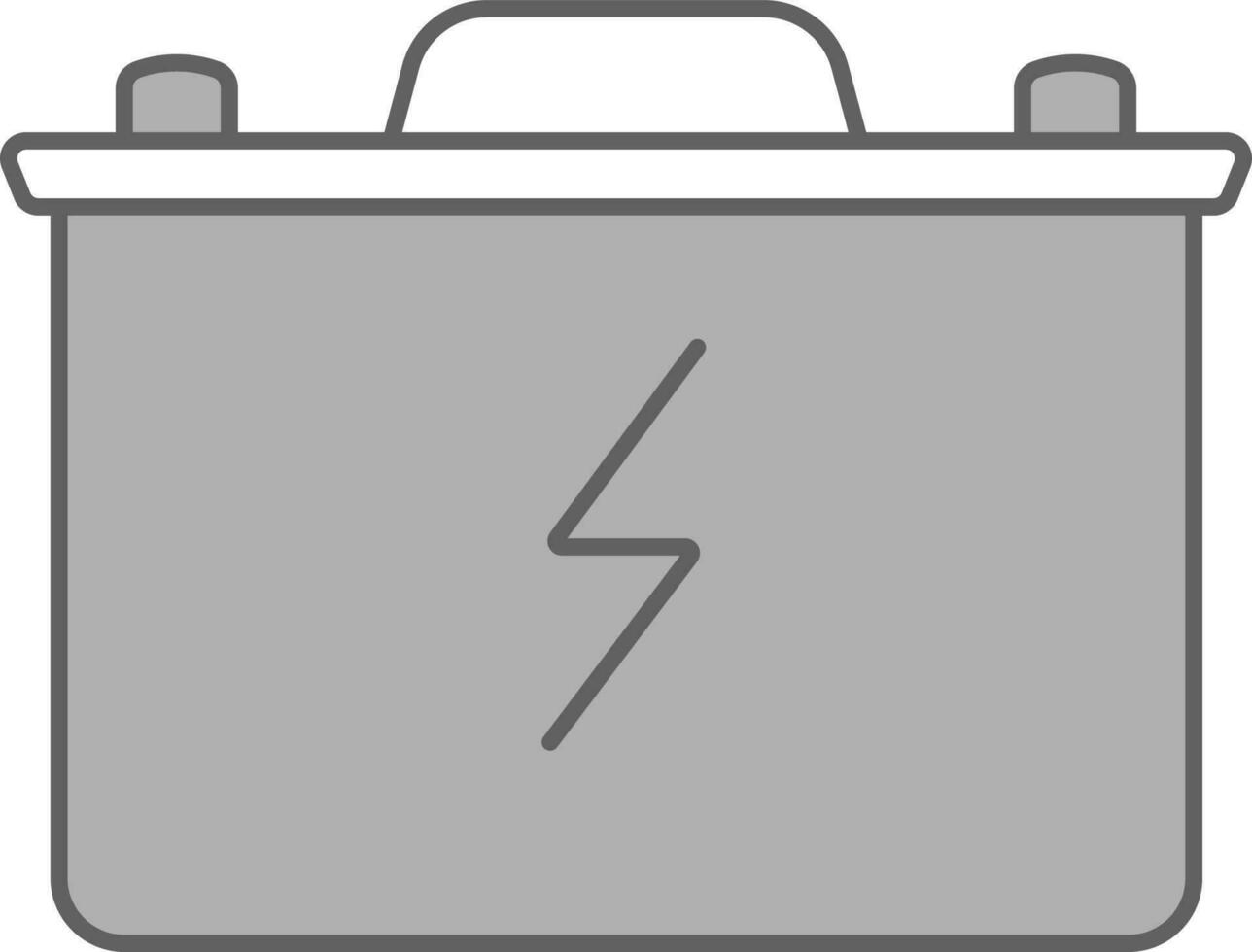 röhrenförmig Batterie Symbol im Weiß und grau Farbe. vektor
