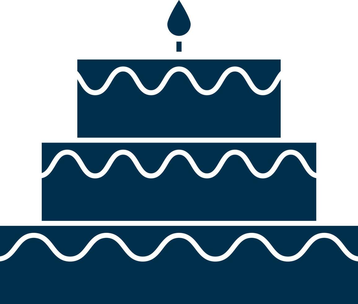 Vektor Illustration von Blau Farbe Kuchen Symbol im eben Stil.