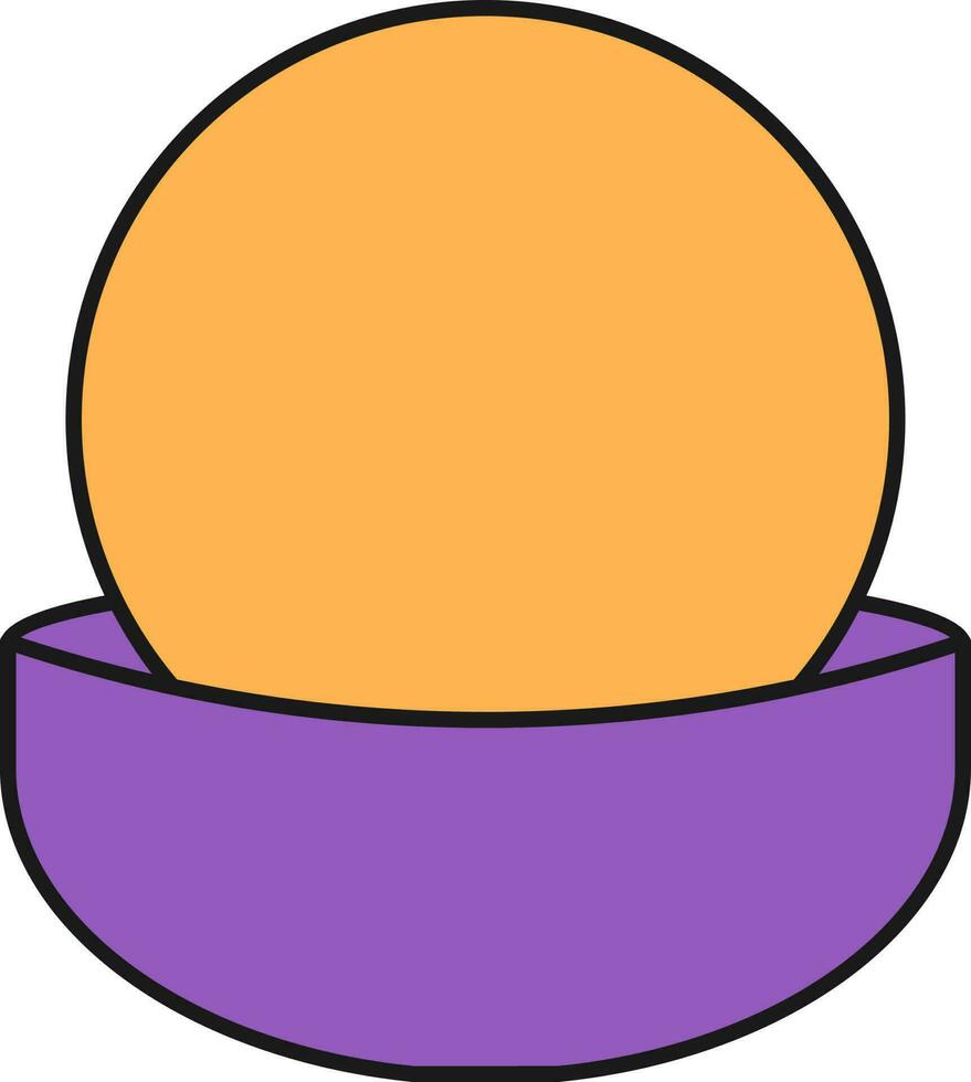 Kristall Ball Symbol im Orange und lila Farbe. vektor