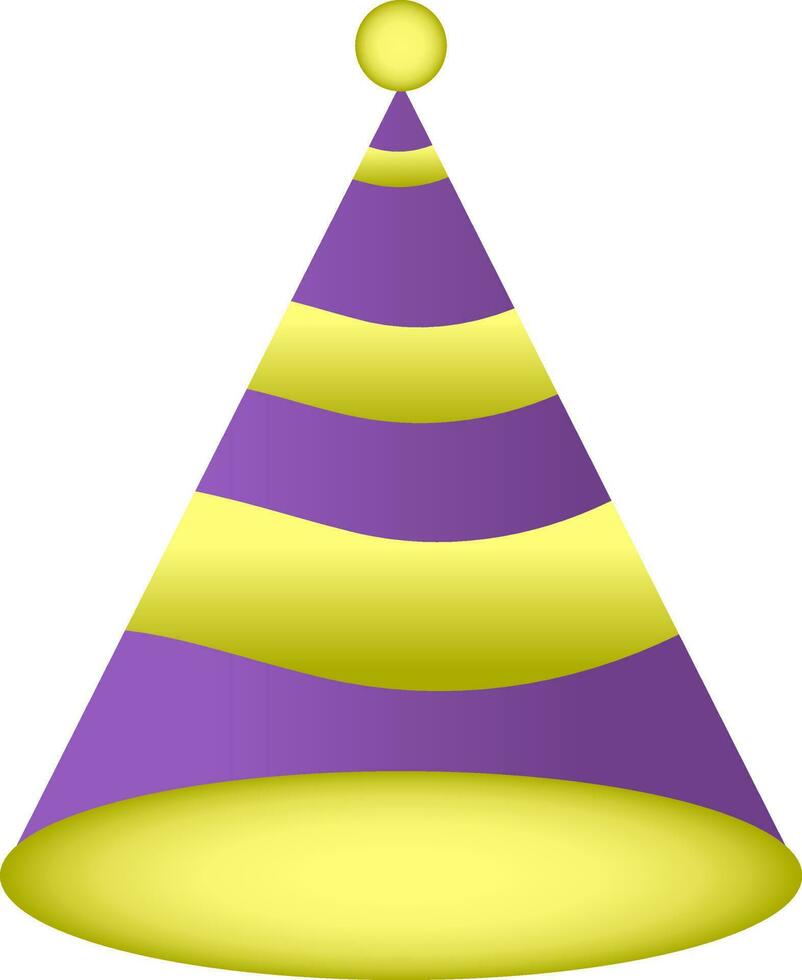 fest hatt ikon i lila och grön Färg. vektor