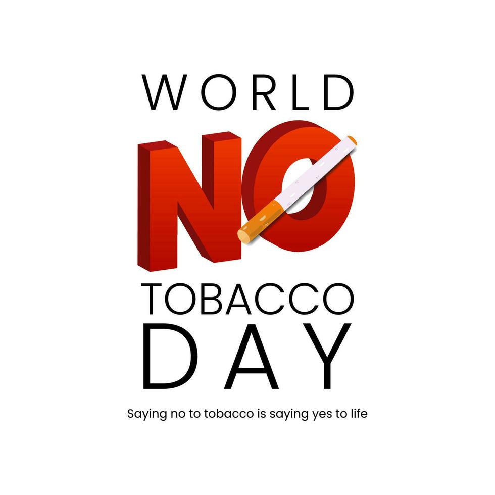Welt Nein Tabak 3d. Poster oder Banner zum Welt Nein Tabak tag.stopp Tabak. Vektor Illustration