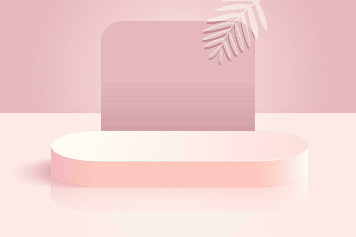 realistisch 3d Zylinder Sockel Podium mit Rosa Farbe. abstrakt Vektor Rendern geometrisch Plattform. Produkt Anzeige Präsentation. minimal Szene.