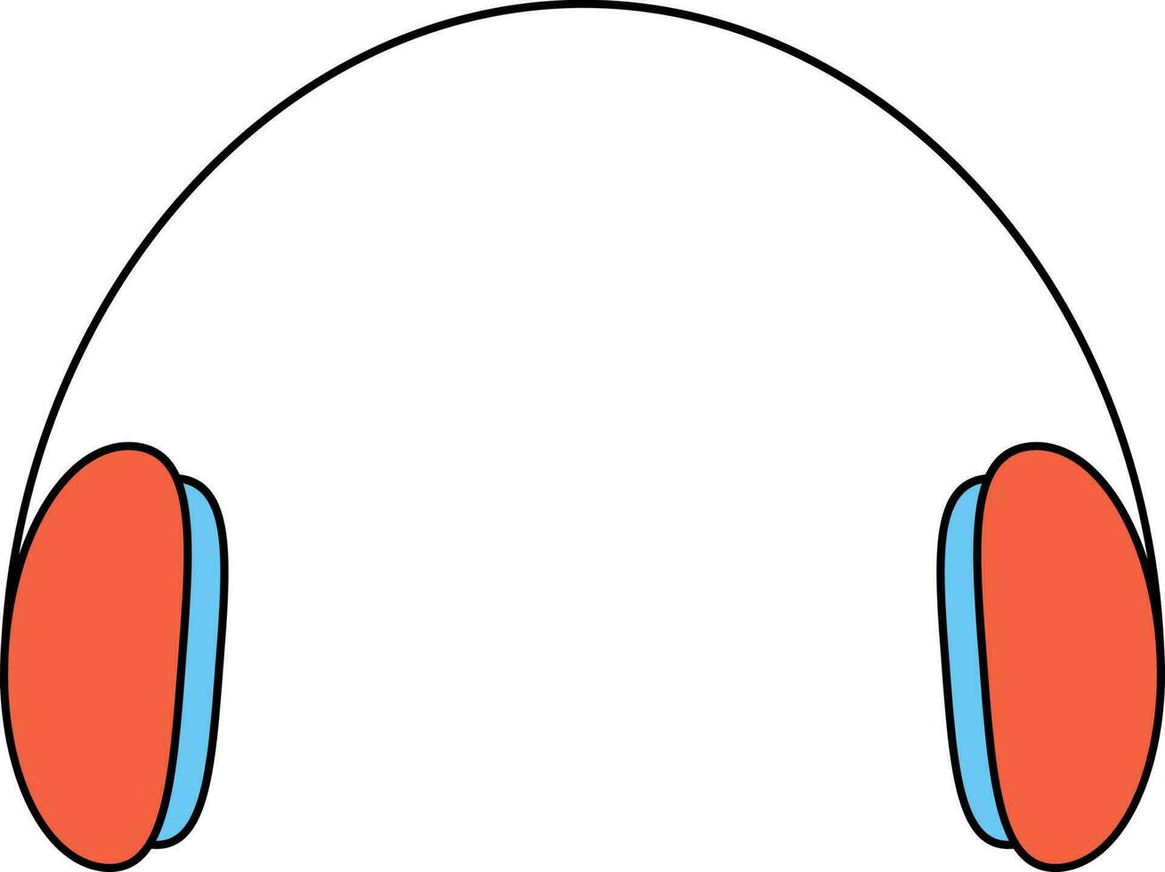 isoliert Kopfhörer Symbol im Orange Farbe. vektor