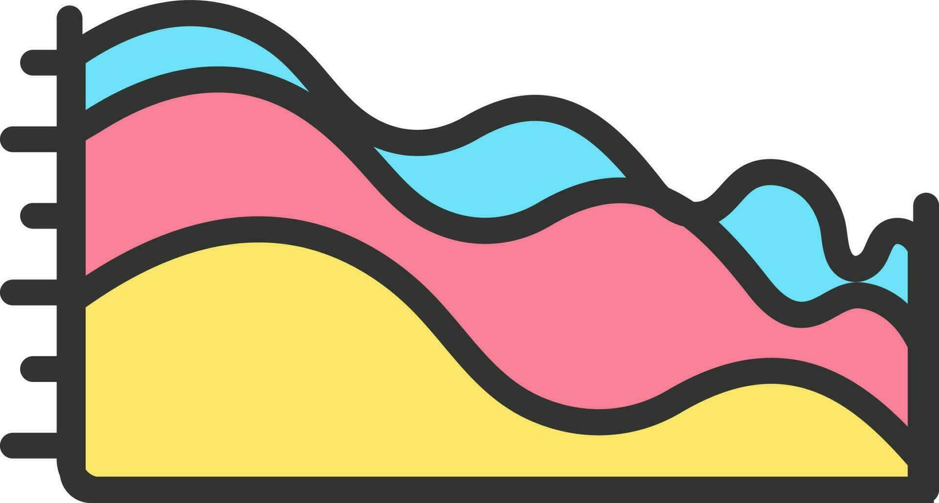 bunt Statistiken Diagramm Symbol im eben Stil. vektor