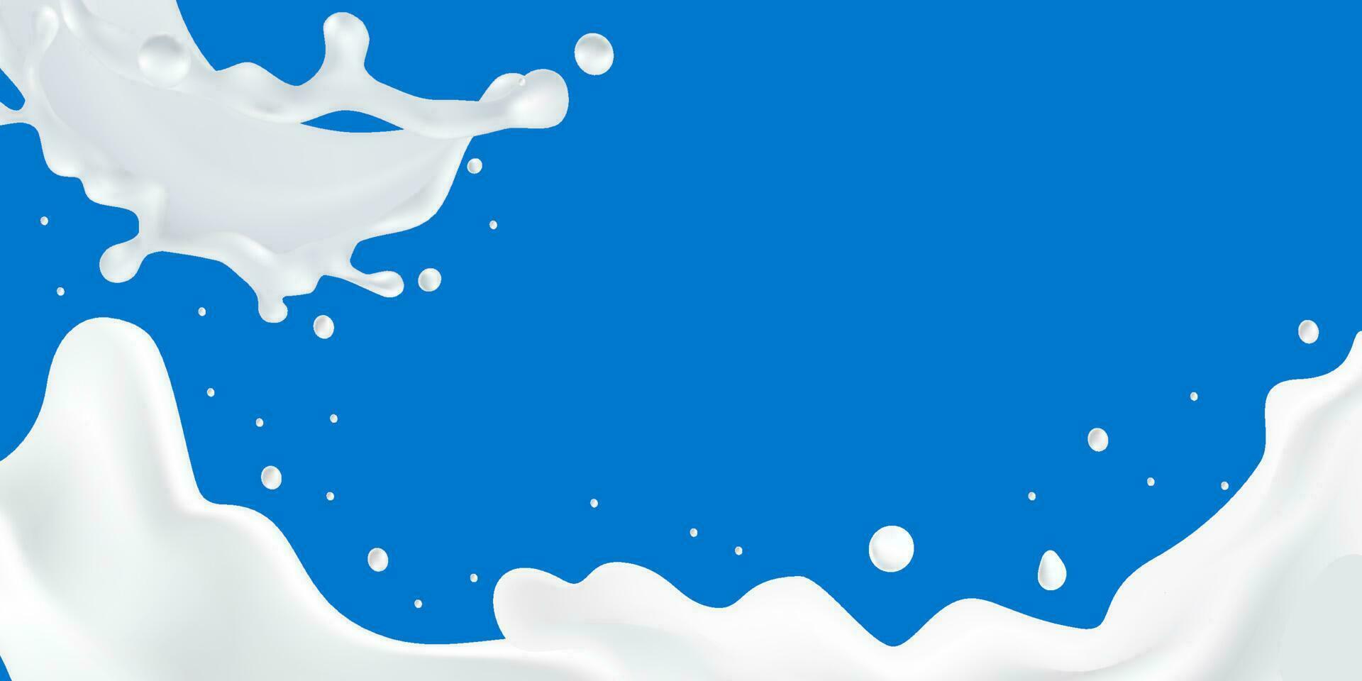 abstrakt bakgrund krusning mjölk med fri copy för text, vektor illustration och design.