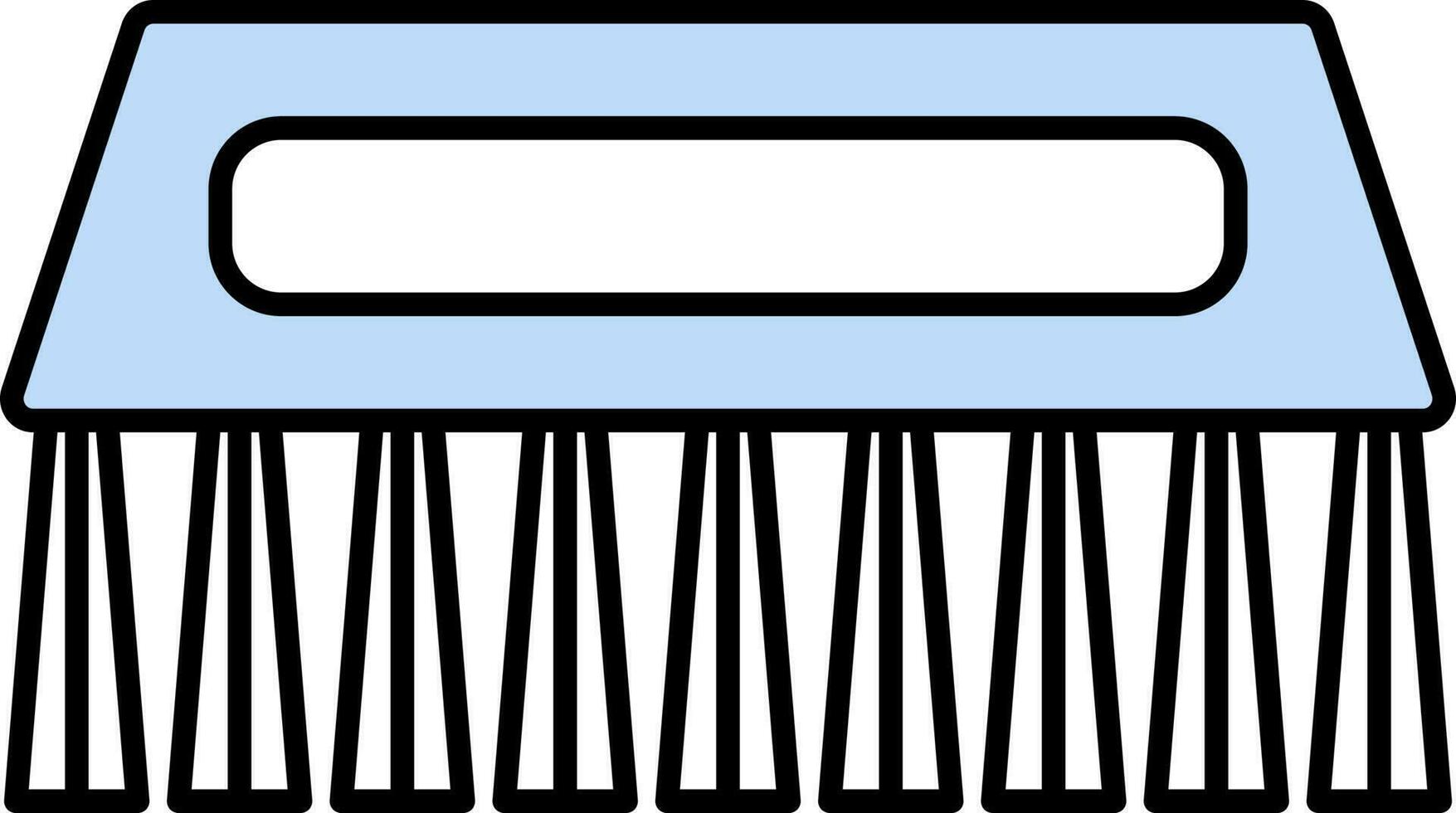 skrubba eller rengöring borsta ikon i blå och vit Färg. vektor