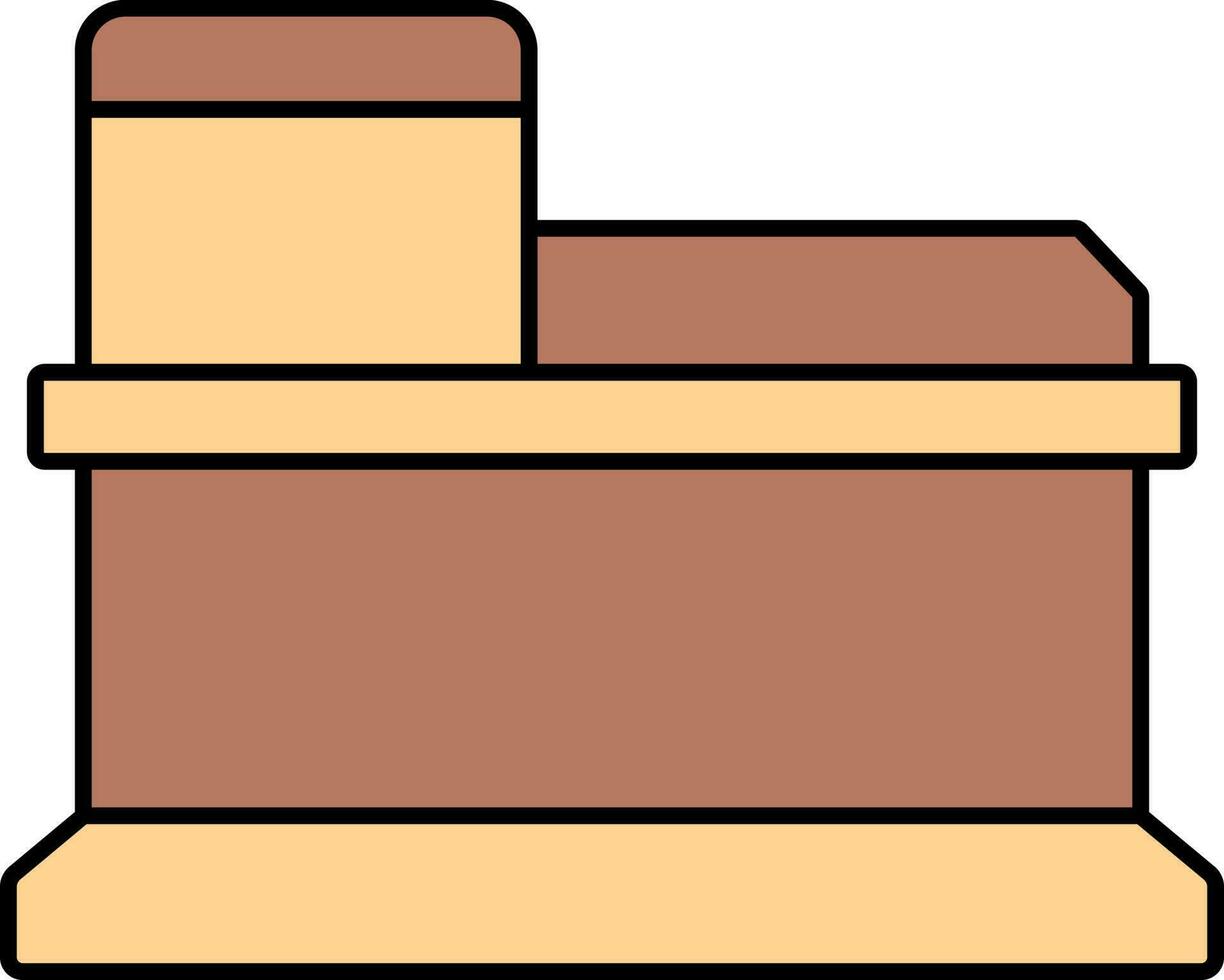 Sarg Symbol im Orange und braun Farbe. vektor