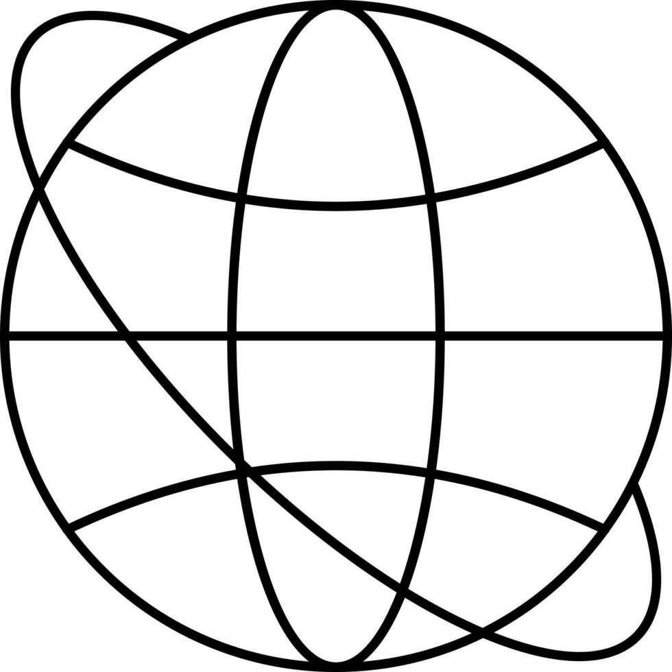 global Kommunikation Symbol im schwarz Umriss. vektor