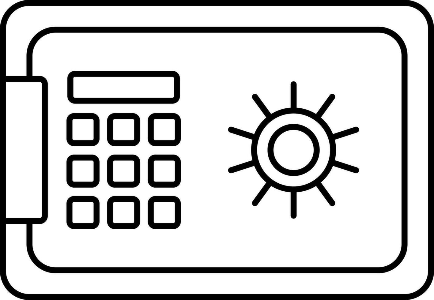 sicher Box Symbol im schwarz Linie Kunst. vektor