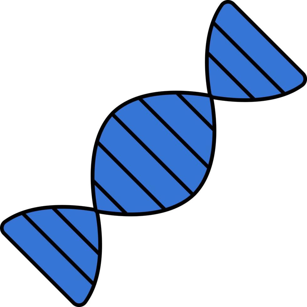 blå dna strukturera ikon eller symbol på vit bakgrund. vektor