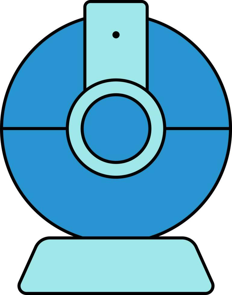 Netz Kamera Symbol im Blau Farbe. vektor