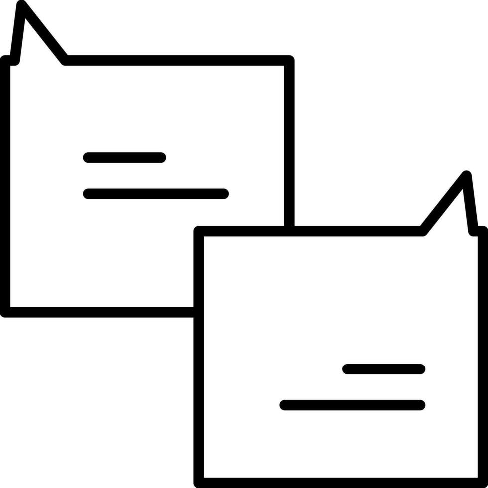 illustration av chatt ikon i tunn linje konst. vektor