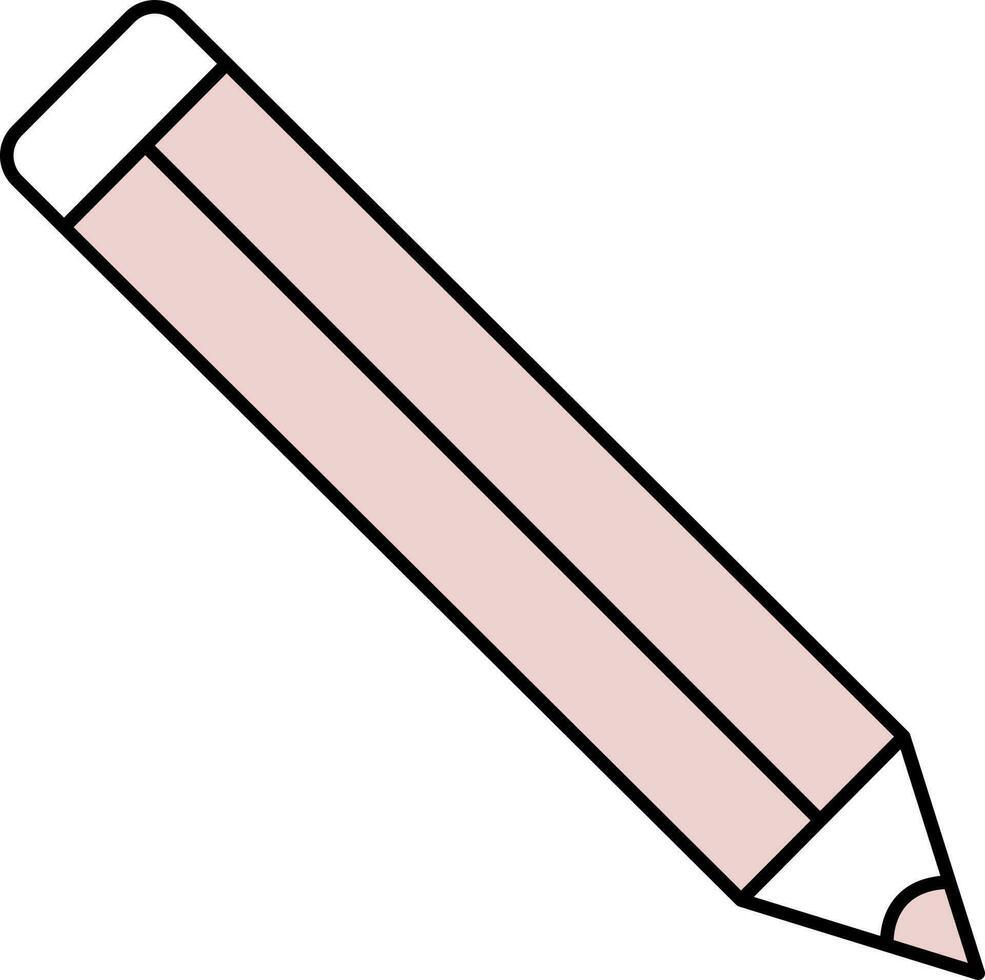 isoliert Bleistift Symbol im Rosa und Weiß Farbe. vektor