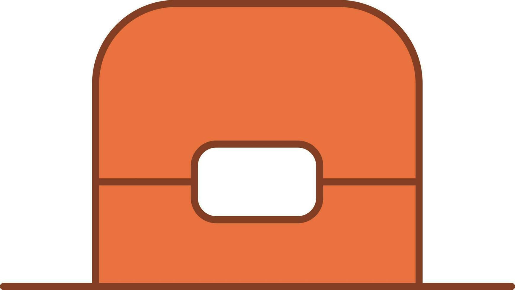 hatt ikon i orange och vit Färg. vektor