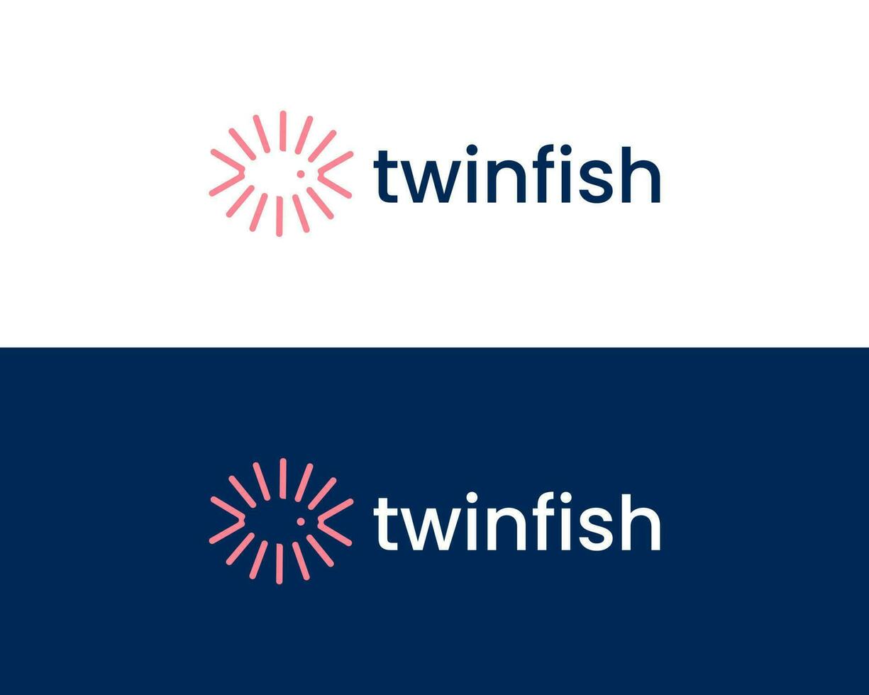 minimalistisch Brief v mit Fisch Logo Konzept vektor