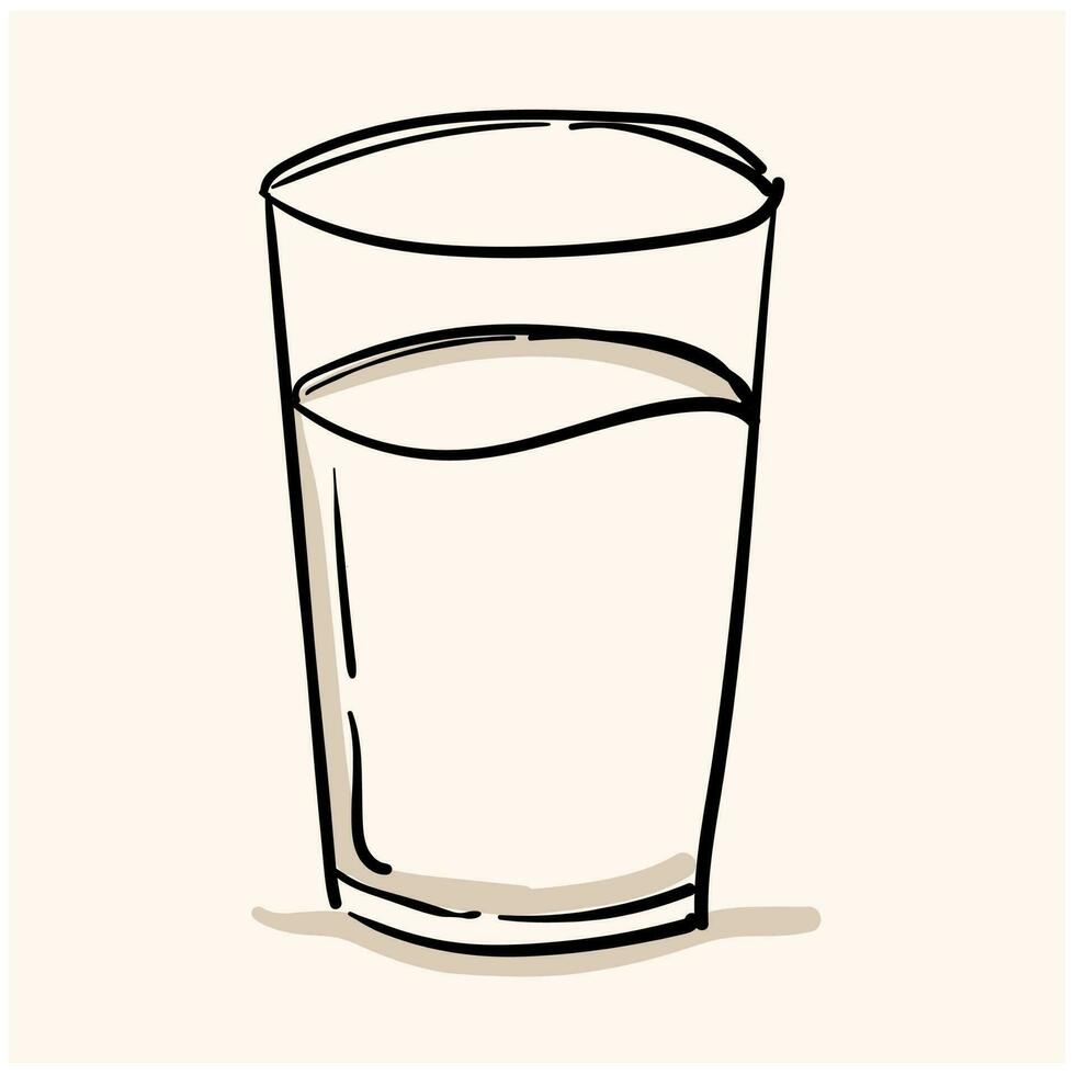 Gekritzel Symbol. Glas von Milch. Vektor Illustration