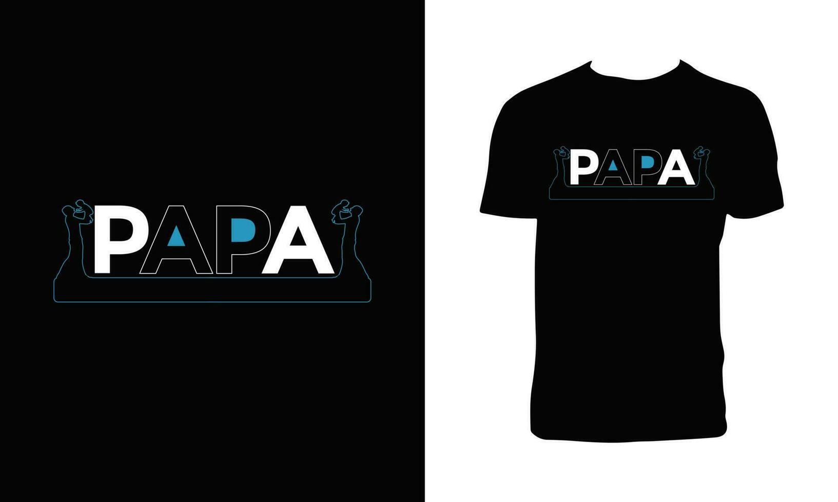 Papa-T-Shirt-Design vektor