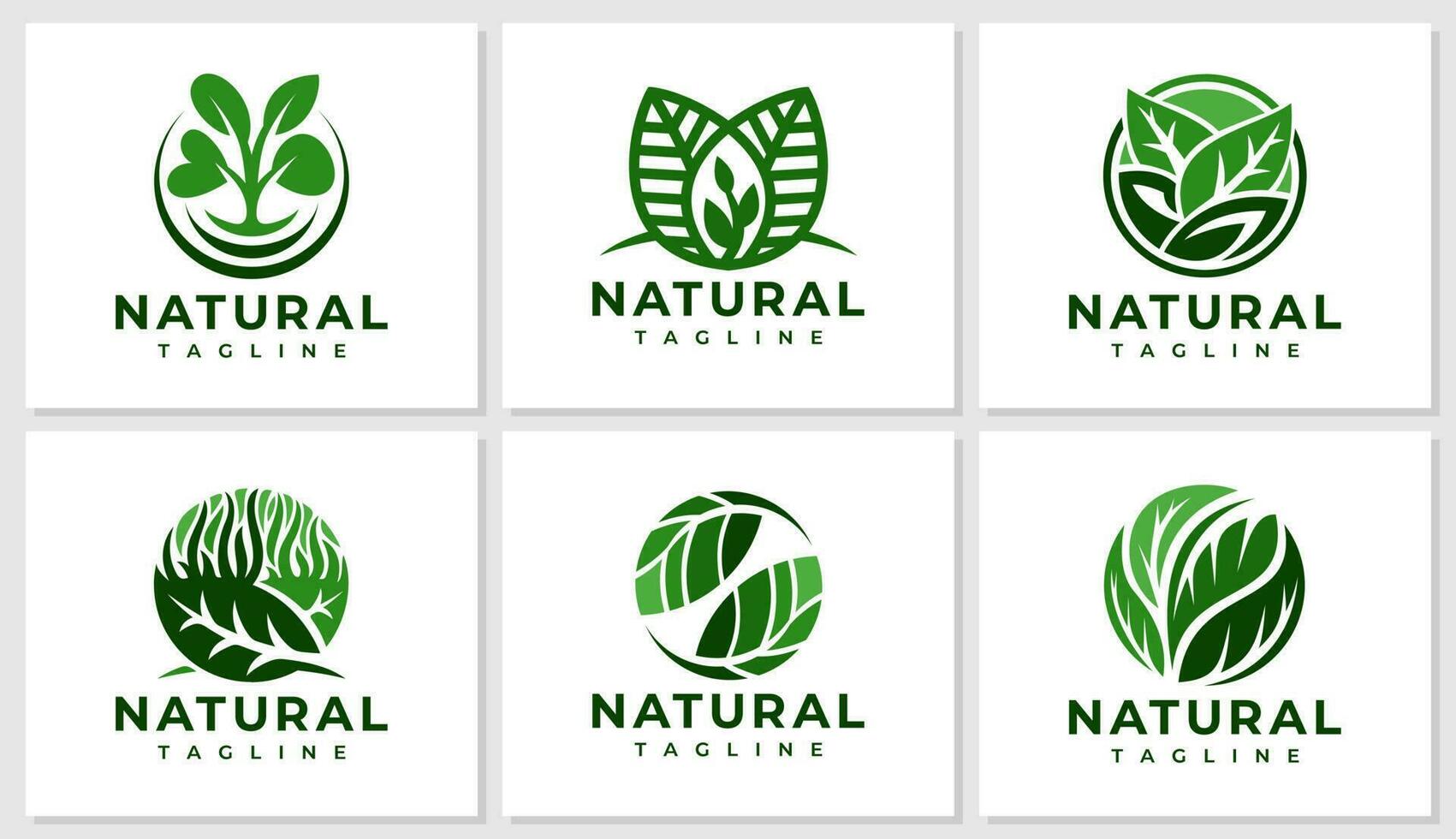 abstrakt organisk blad logotyp design. modern grönska natur växt logotyp varumärke. vektor