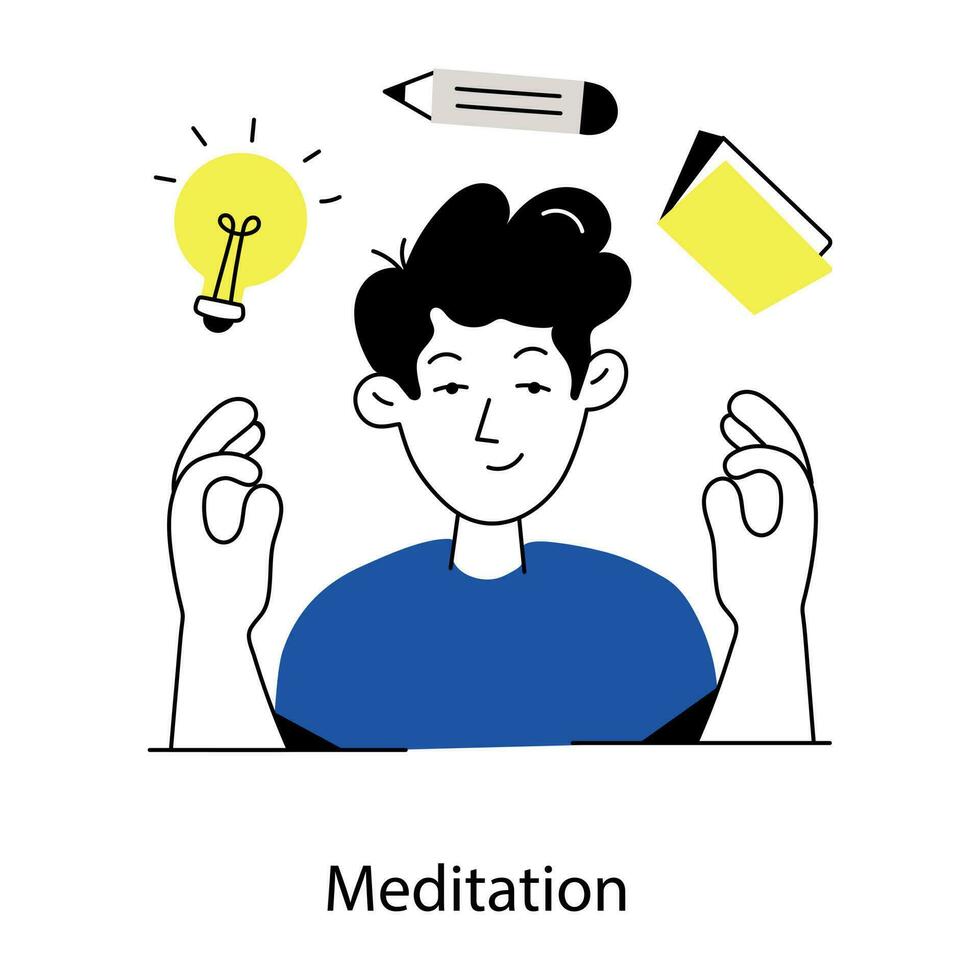 modisch Meditation Konzepte vektor