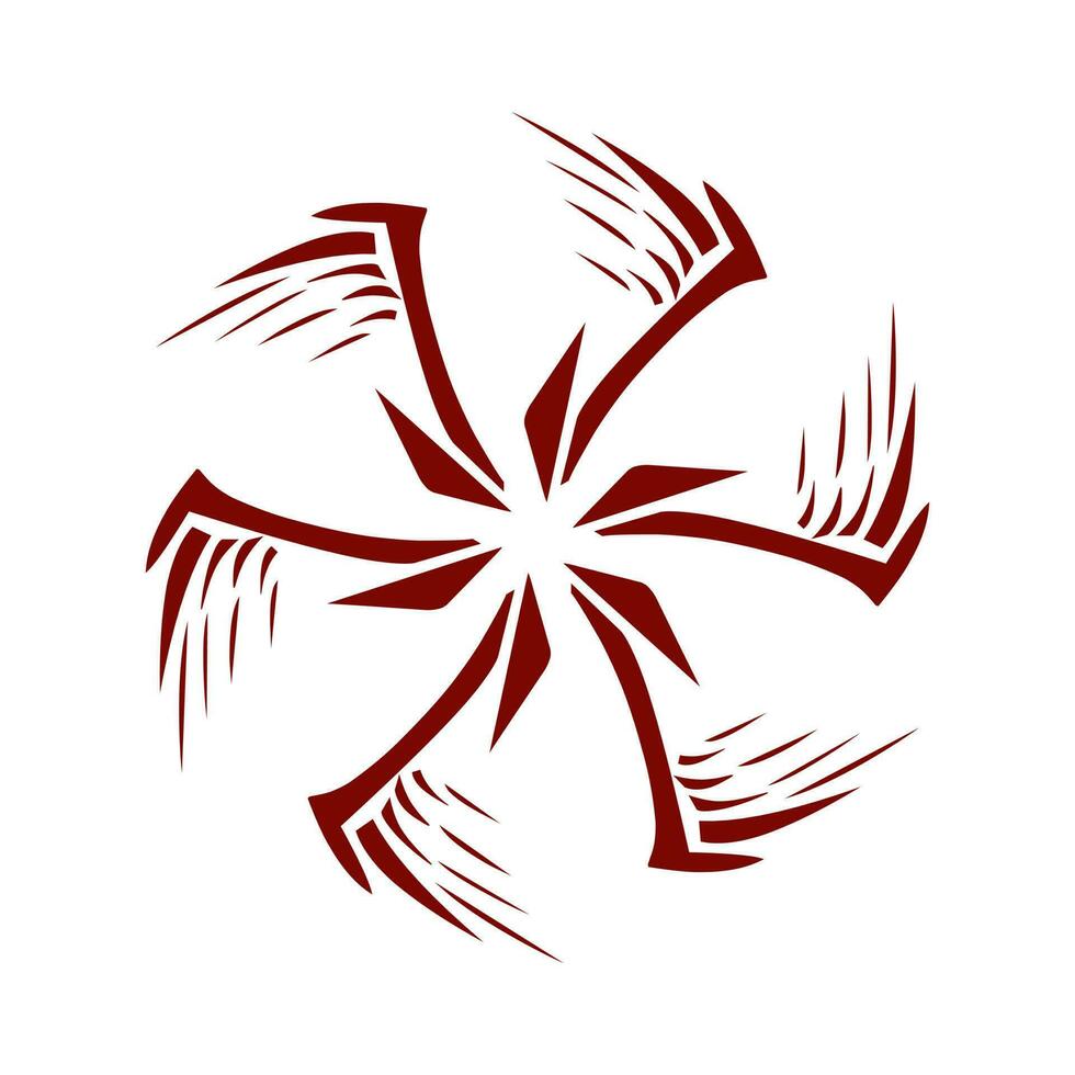 rödbrun Färg stam- design illustration. perfekt för tatueringar, klistermärken, ikoner, logotyper, hattar, tapet element vektor