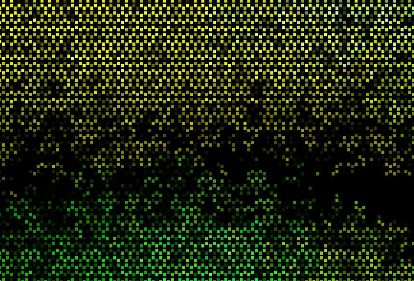 dunkelgrünes, gelbes Vektormuster mit Kristallen, Rechtecken. vektor