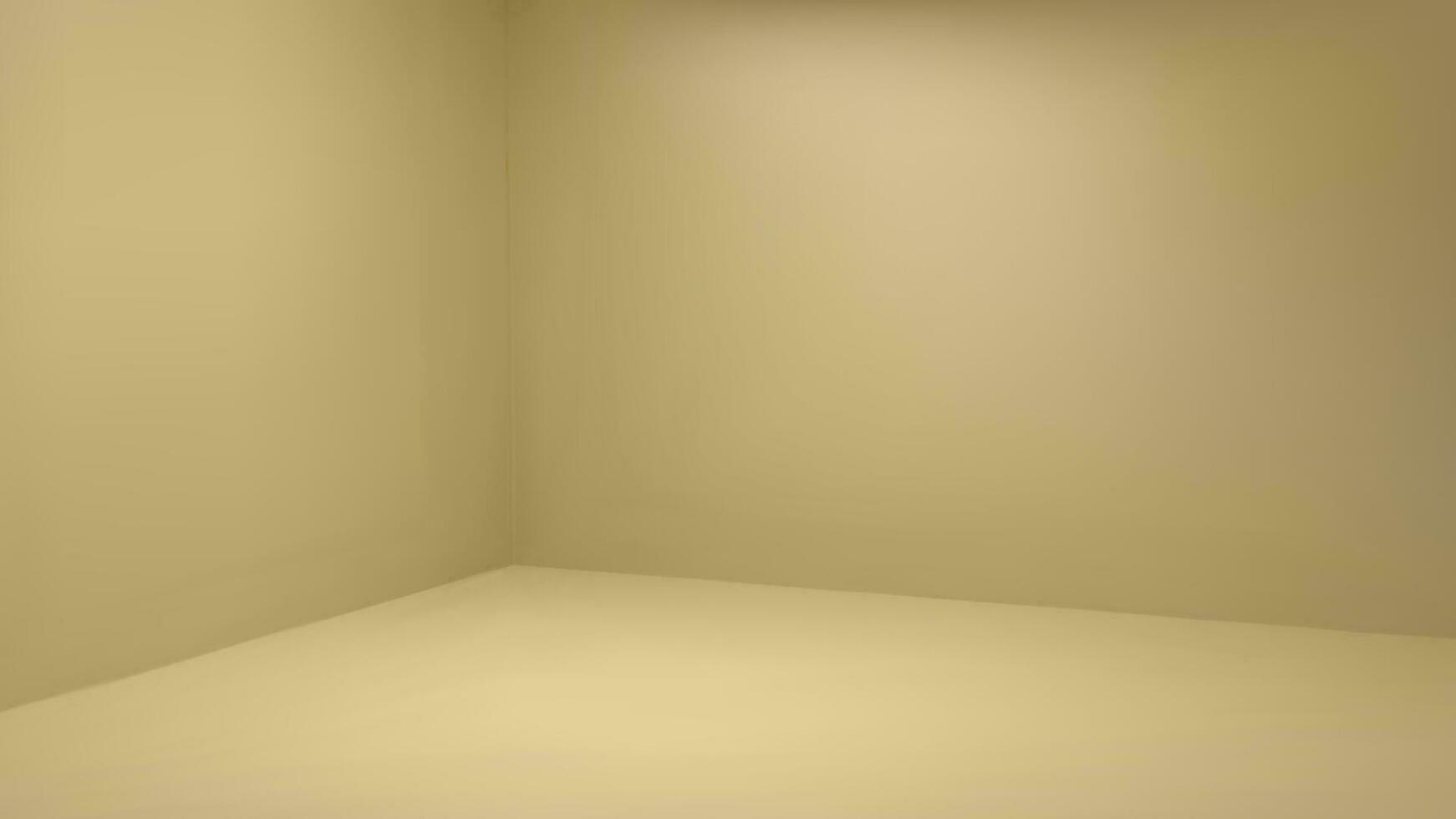 Beige Ecke Pastell- Studio Hintergrund zum Produkt Anzeige. Licht braun Mauer Szene Vektor Hintergrund. minimal Winkel Zimmer Innere Bühne Attrappe, Lehrmodell, Simulation. leeren Gelb Vitrine Illustration zum Mode Fotografie.