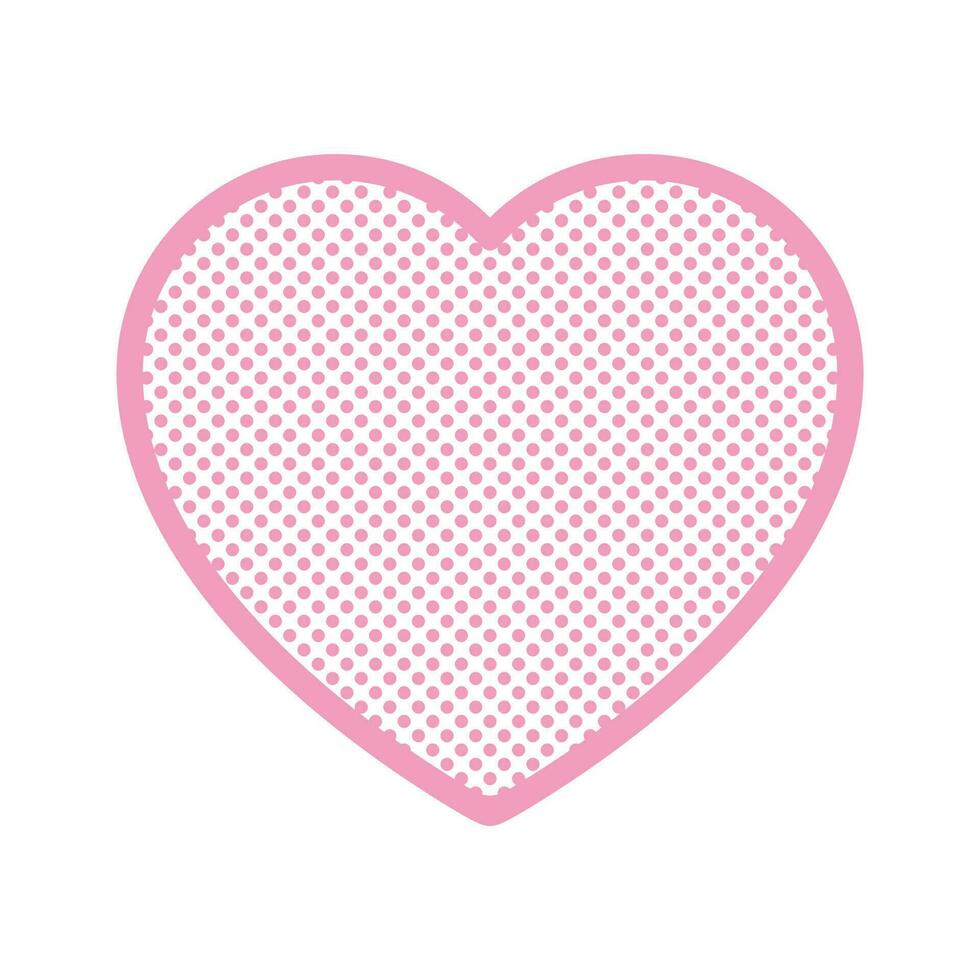 Herz Vektor Symbol Logo Valentinstag Polka Punkt Symbol Karikatur Illustration