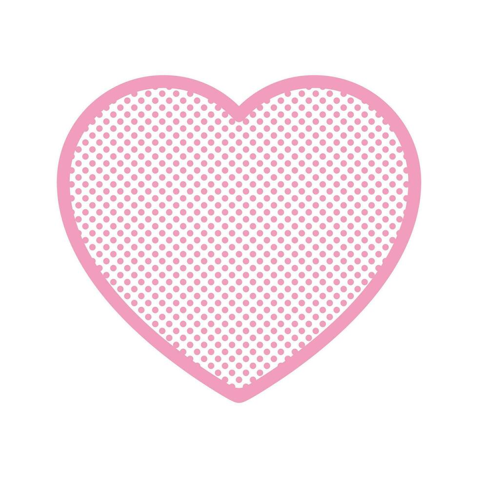 hjärta vektor ikon logotyp valentine polka punkt symbol tecknad serie illustration